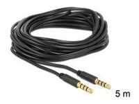 Delock Headset-Kabel 4-poliger Mini-Stecker M bis M 5 m abgeschirmt Schwarz (83438)