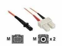 InLine Patch-Kabel MT-RJ M bis SC M 2 m Glasfaser 50/125 Mikrometer OM2 halogenfrei