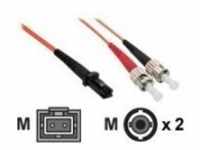 InLine Patch-Kabel MT-RJ Multimodus M bis ST multi-mode M 2 m Glasfaser 50/125