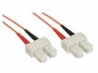 InLine Patch-Kabel SC multi-mode M bis M 15 m Glasfaser 50/125 Mikrometer OM2