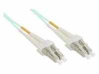 InLine Patch-Kabel LC Multi-Mode M bis M 10 m Glasfaser 50/125 Mikrometer OM3