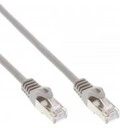 InLine Patch-Kabel RJ-45 M bis M 10 m UTP CAT 5e geformt ohne Haken Grau (71400)