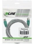 InLine Crossover-Kabel RJ-45 M bis M 1 m SFTP CAT 5e geformt Grau (73511)
