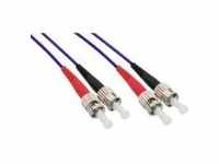 InLine Patch-Kabel ST multi-mode M bis M 2 m Glasfaser 50/125 Mikrometer OM4