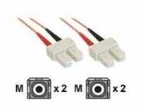 InLine Patch-Kabel SC M bis M 20 m Glasfaser 50/125 Mikrometer OM2 halogenfrei