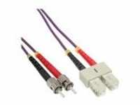 InLine Patch-Kabel SC multi-mode M bis ST M 2 m Glasfaser 50/125 Mikrometer OM4