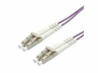 ROLINE Patch-Kabel LC Multi-Mode M bis M 3 m Glasfaser 50/125 Mikrometer OM4 violett
