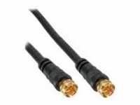InLine Premium HF-Kabel 1 mm² F-Stecker M bis M 15 m doppelt abgeschirmtes