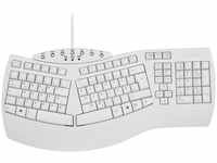 Perixx 11526, Perixx Periboard-512 ergonomische Tastatur USB-Kabel weiß QWERTZ