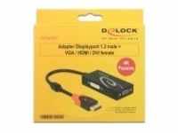 Delock Videokonverter DisplayPort DVI HDMI VGA Schwarz Einzelhandel (62902)