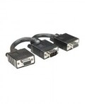 Manhattan SVGA Y Cable VGA-Splitter HD-15 M W 2 cm geformt Schwarz (304559)