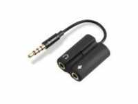 Sharkoon Audio-Adapter 4-poliger Mini-Stecker M bis Mini-Phone Stereo 3,5 mm W