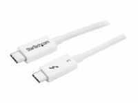StarTech.com 0.5m Thunderbolt 3 Cable 40Gbps White USB-C DP Thunderbolt-Kabel USB Typ