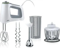 Braun 0X22211020, Braun MultiMix 5 HM 5137 WH Handmixer 750 W Wei&szlig;/Grau (0X22211020)