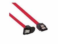 InLine SATA-Kabel Serial ATA 150/300/600 SATA bis 1 m 90° Stecker Rot (27307W)