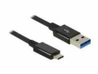 Delock Premium USB-Kabel USB Type A M bis Typ C M 3.1 Gen2 1 m Schwarz (83983)