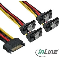 inline 29683V, InLine Y-cable Netz-Splitter SATA-Stromstecker bis 15 cm eingerastet