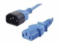 Lindy Spannungsversorgungs-Verlängerungskabel IEC 60320 C13 bis C14 1 m geformt Blau