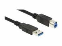 Delock USB-Kabel USB Type A M bis B M 3.0 50 cm Schwarz (85065)