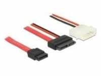 Delock SATA-Kabel Slimline SATA W bis interne Stromversorgung 4-polig 50 cm (84790)