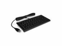 KeySonic ACK-3401 Super Mini Tastatur 80 Tasten QWERTZ USB Feedback Schwarz