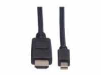 ROTRONIC-SECOMP Roline Videokabel DisplayPort / HDMI Mini M bis M 1.5 m abgeschirmt