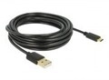 Delock USB-Kabel USB M bis USB-C M 2.0 3 A 4 m Schwarz (83669)