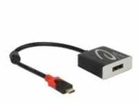 Delock Adapterkabel USB Type-C " Stecker> Displayport Buchse schwarz DP-Alt Mode
