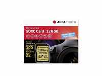 AgfaPhoto SDXC UHS I 128 GB Professional High Speed U3 V30 Extended Capacity SD 128