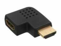 InLine HDMI-Adapter HDMI M bis W Schwarz links-gewinkelter Stecker (17600S)