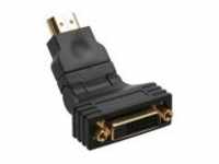 InLine Videoanschluß HDMI / DVI M bis DVI-D W Schwarz 180° drehbarer Stecker