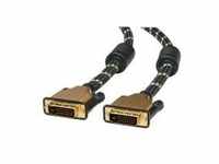 ROTRONIC-SECOMP Roline GOLD DVI-Kabel Dual Link DVI-D M bis M 2 m Daumenschrauben