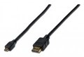 Assmann HDMI mit Ethernetkabel mikro M bis M 1 m Dreifachisolierung Schwarz