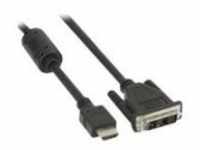 InLine Video- / Audiokabel Single Link HDMI / DVI M bis DVI-D M 3 m Schwarz (17663)