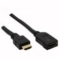InLine HDMI-Verl&auml;ngerungskabel HDMI M bis W 1 m Schwarz (17631G)