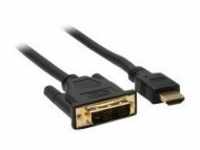 InLine Videokabel Single Link HDMI / DVI M bis DVI-D M 7.5 m abgeschirmt Schwarz