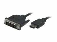 Manhattan HDMI auf DVI-Kabel 1m schwarz HDMI-Stecker DVI-D 24+1 Stecker Dual Kabel