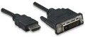 Manhattan Videokabel Dual Link HDMI / DVI M bis DVI-D M 3 m abgeschirmt Schwarz