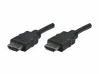Manhattan High Speed HDMI Cable HDMI-Kabel M bis M 15 m abgeschirmt Schwarz geformt