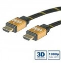 ROLINE HDMI-Kabel HDMI M bis W 3 m Doppelisolierung Schwarz (11.04.5563)
