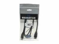 Manhattan HDMI mit Ethernetkabel M bis M 1 m abgeschirmt Schwarz (323192)