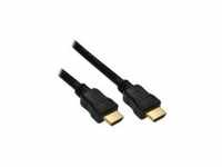 InLine HDMI Kabel HDMI-High Speed mit Ethernet Stecker / schwarz / gold 0,5m (17055P)