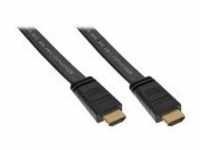 InLine High Speed HDMI mit Ethernetkabel M bis M 3 m Schwarz flach (17003F)