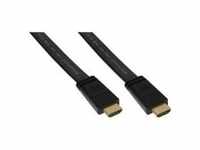 InLine High Speed HDMI mit Ethernetkabel M bis M 5 m Schwarz flach (17005F)