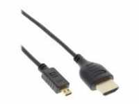 InLine Super Slim High Speed HDMI Cable with Ethernet mit Ethernetkabel mikro M bis M
