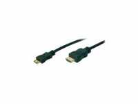 DIGITUS Video- / Audiokabel HDMI 30 AWG Mini-HDMI 19-polig M M 2 m Schwarz