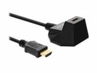 InLine HDMI mit Ethernet-Verlängerungskabel M bis W 1 m abgeschirmt Schwarz 4K
