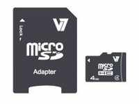 V7 Flash-Speicherkarte microSDHC/SD-Adapter inbegriffen 4 GB Class 4 microSDHC