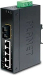 Planet ISW-511, Planet Switch 4 x 10/100 + 1 x 100Base-FX an DIN-Schiene...
