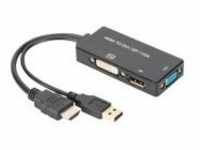 Assmann Videokonverter HDMI DVI DisplayPort VGA Schwarz (AK-330403-002-S)